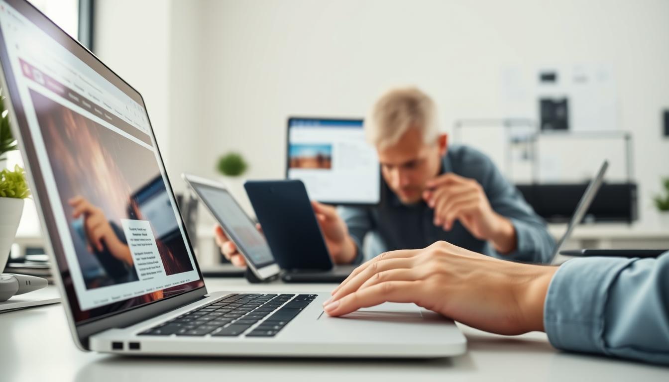 Um sinal de alerta sobreposto a uma imagem, simbolizando os erros comuns ao salvar imagens para a web.