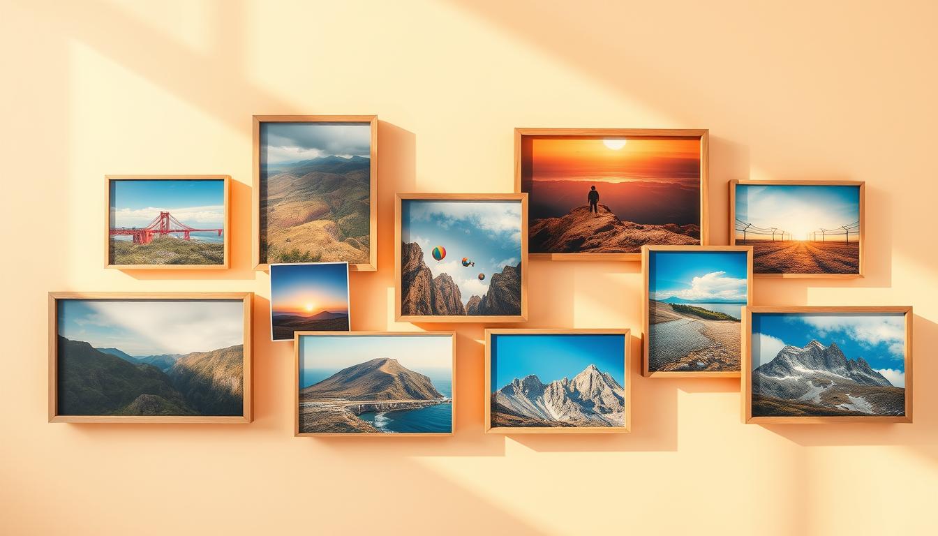 Uma colagem de várias fotos de alta qualidade, representando a variedade encontrada nos melhores bancos de imagens gratuitas.